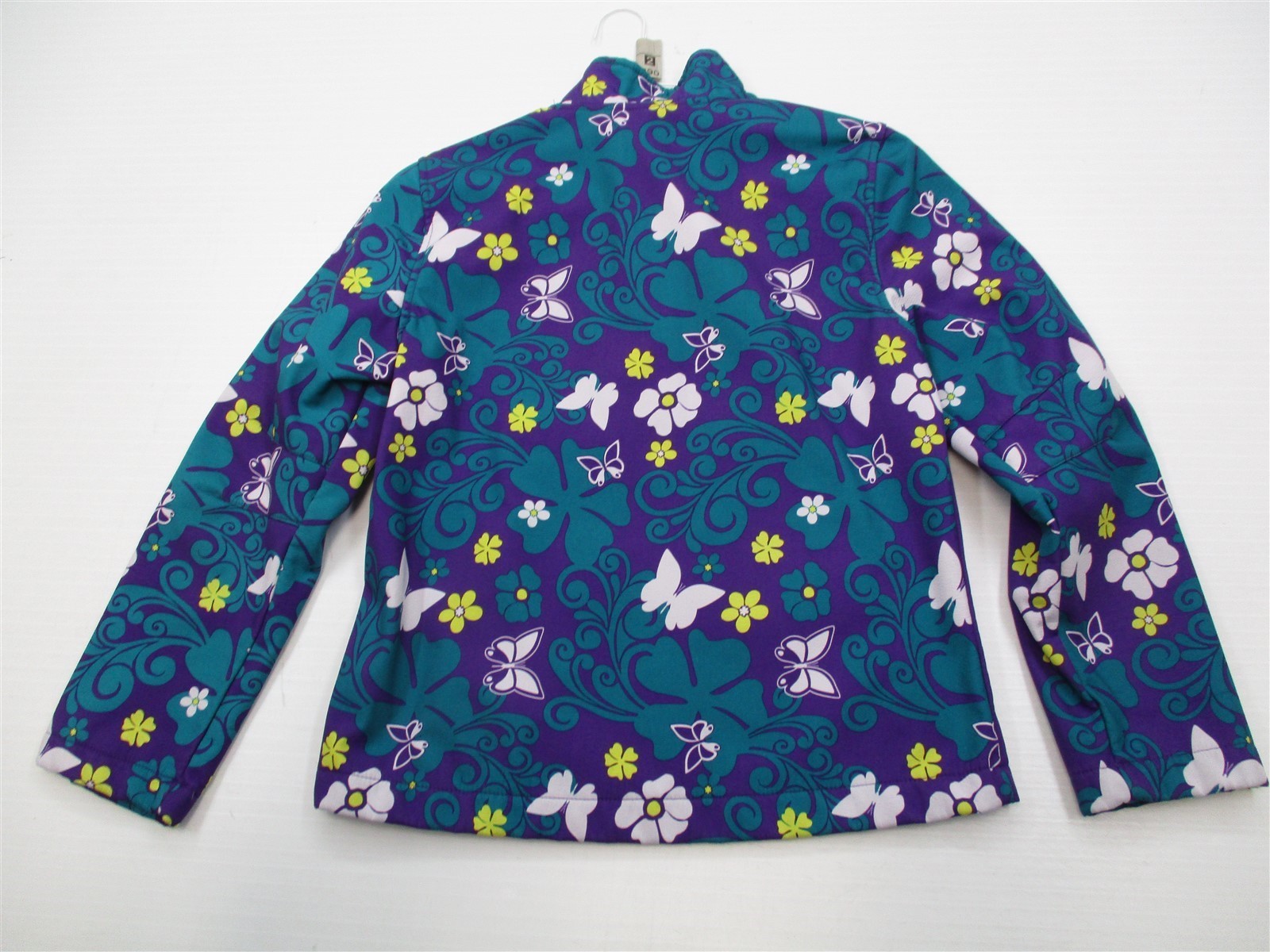 MOUNTAIN XPEDITION #K2990 Girls Size XL  Zip Up Lined Teal Floral Purple Jacket