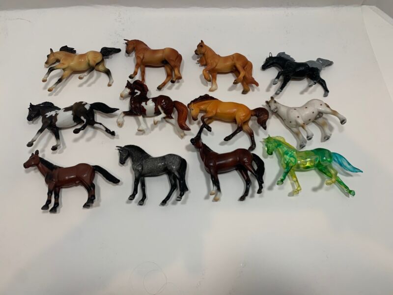 LOT 12 Piece Breyer Horse Mini Mixed Breeds Size Toy Model