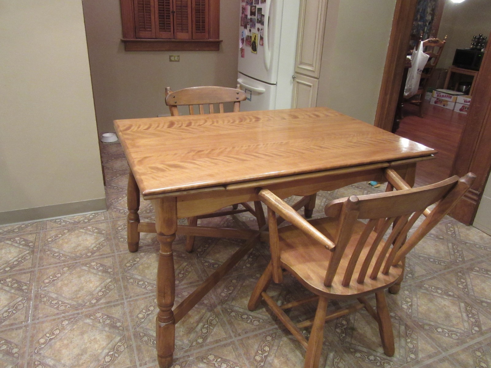 antique dining room table and chairs