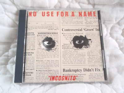 NO USE FOR A NAME INCOGNITO CD NEW RED ARCHIVES 1990 ORIGINAL PRESSING PUNK ROCK