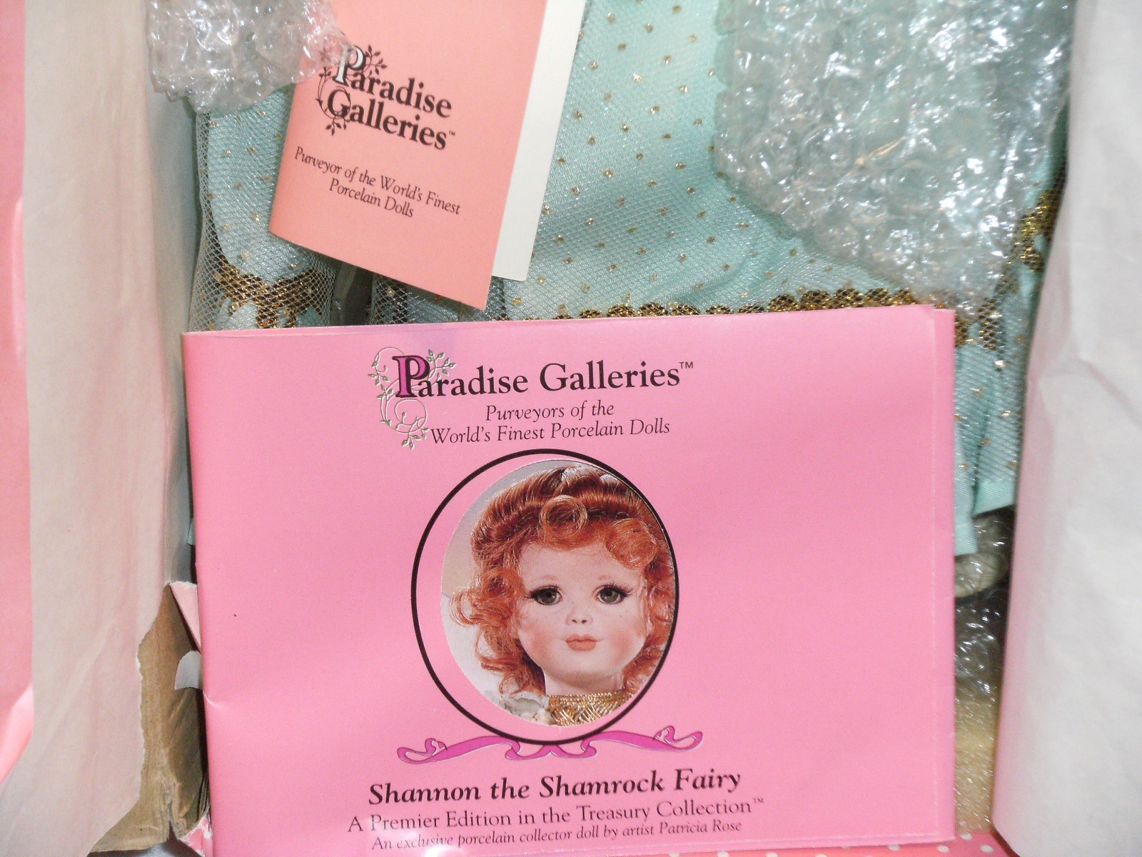 Paradise Galleries Porcelain Doll - Shannon the Shamrock Fairy