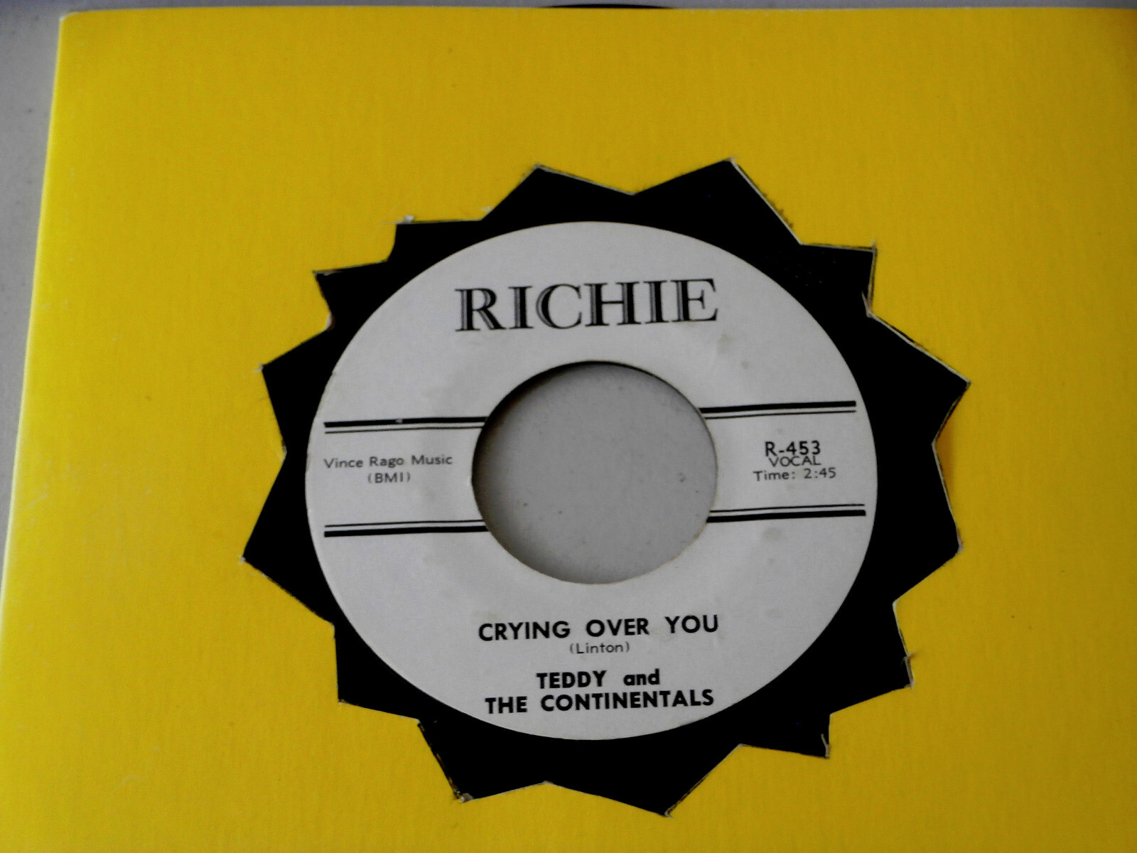 DOO WOP~ TEDDY AND THE CONTINENTALS~CRYING OVER YOU~ NEAR
