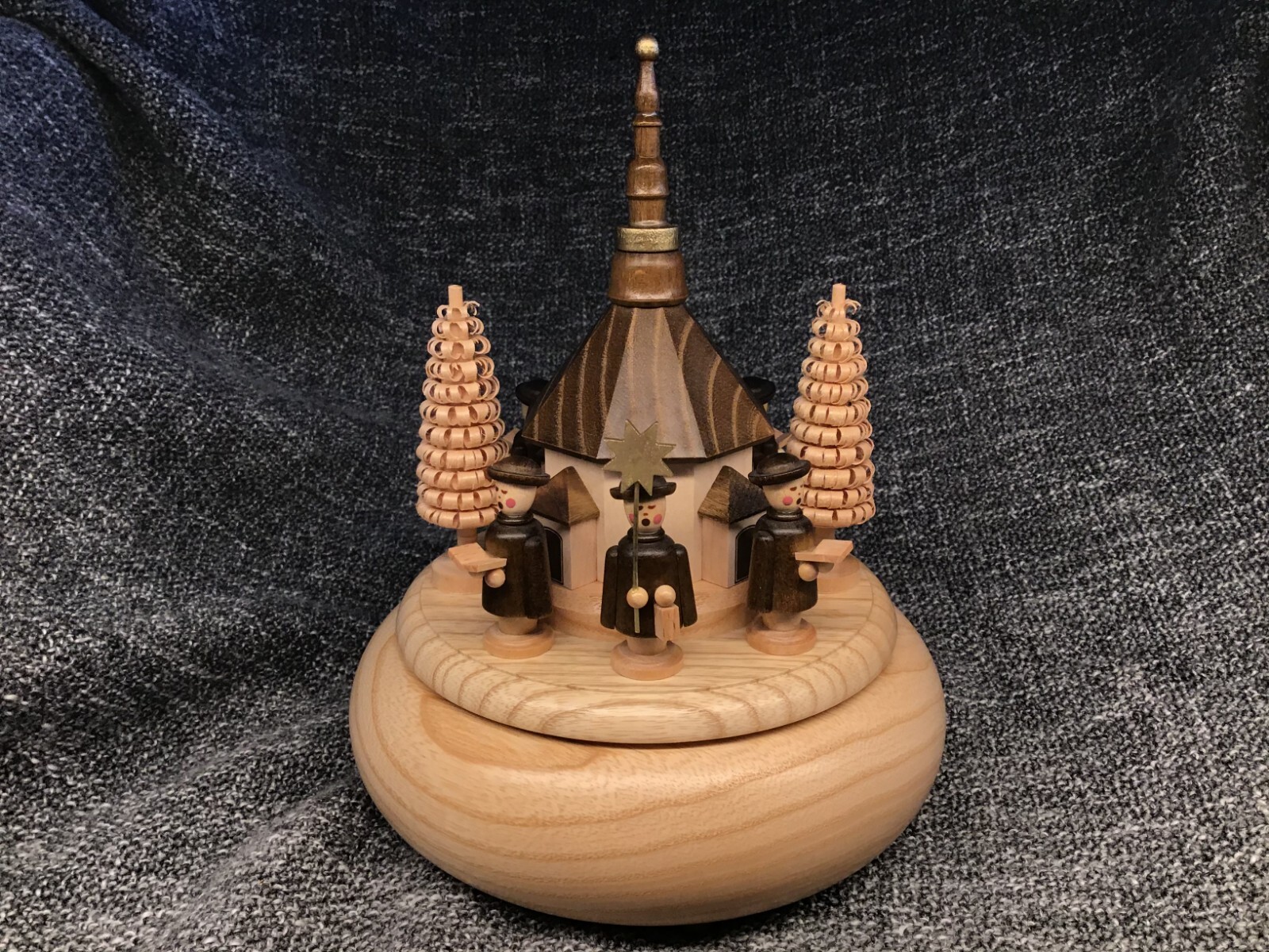 Holz Spieluhr Mehrere Szenen – Mechanische Music Box Ohne Batterie, Geschenk Für Weihnachten & Geburtstag (Kleiner Zug)