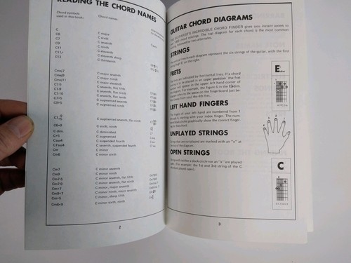 The Fender Chord Finder Paper Back Book Free Shipping