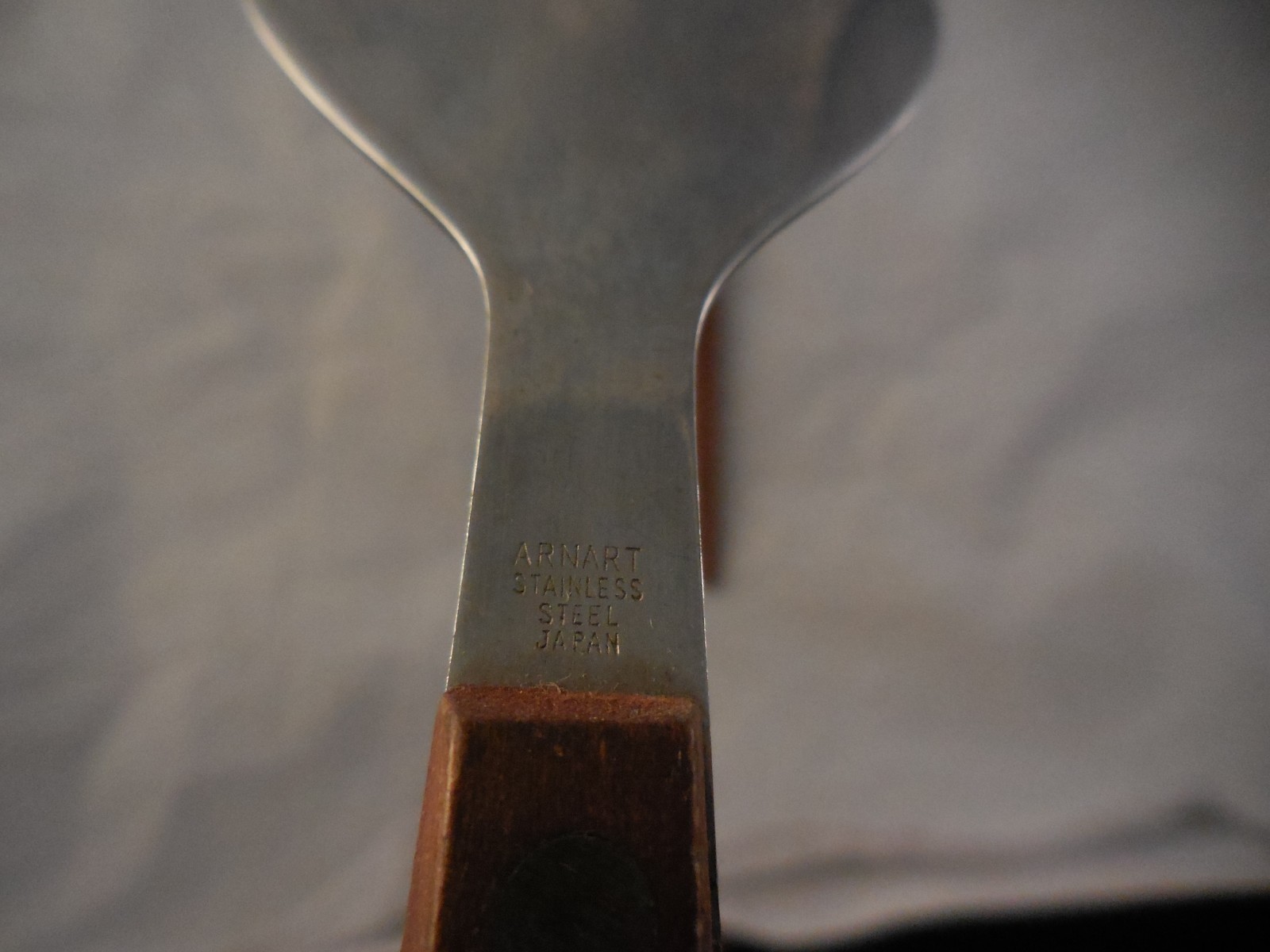 Vintage Mid Century Modern Teak Salad Servers Arnart Stainless Steel Japan 13