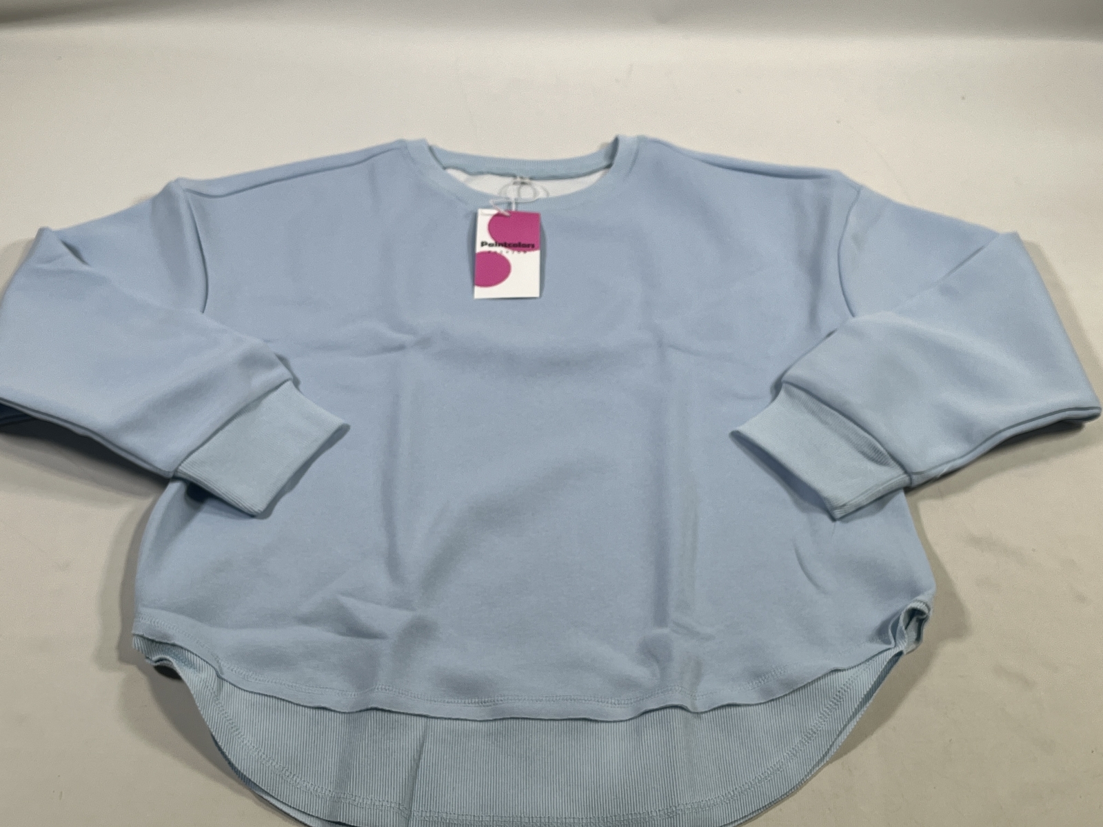 Womens Paintcolors Fashion Blue Sweatshirt Large L NEW