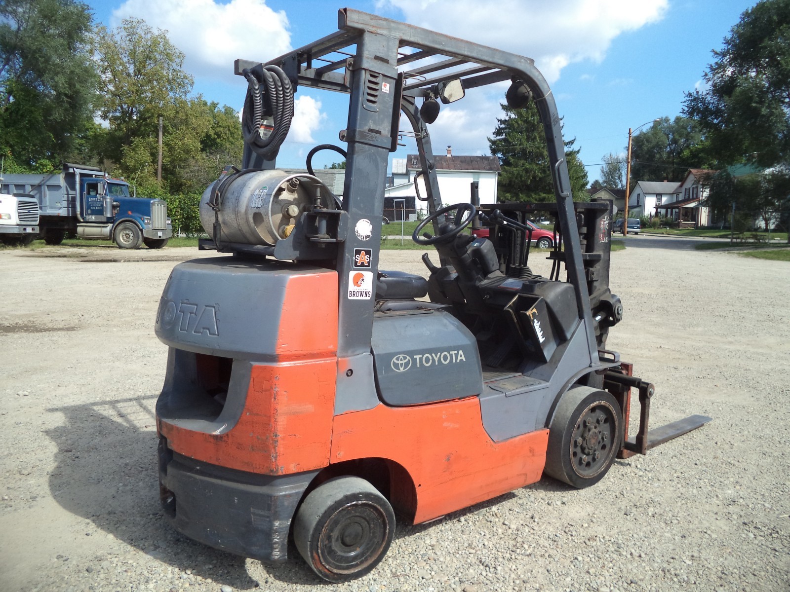 2005 - 07 Toyota 7FGCU25, 5,000#, 5000# Cushion Tired Forklift, Trucker Special