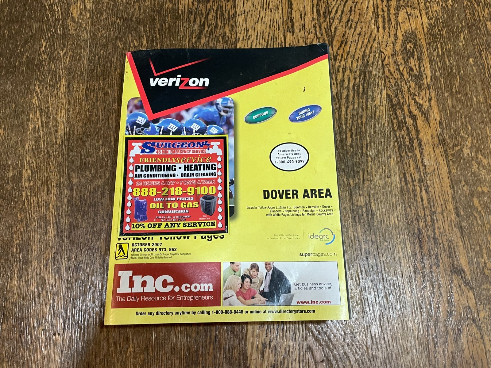 Morris County New Jersey Yellow Pages Phone Book October 2007 