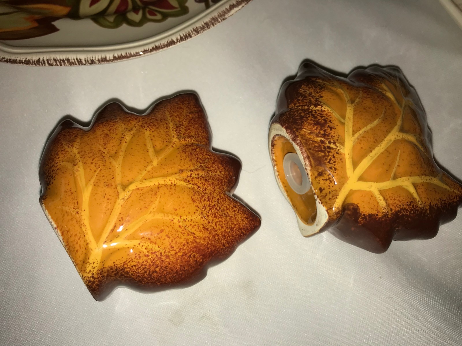 THANKSGIVING Table Serving Pieces - Leaf Motif - Beautiful!