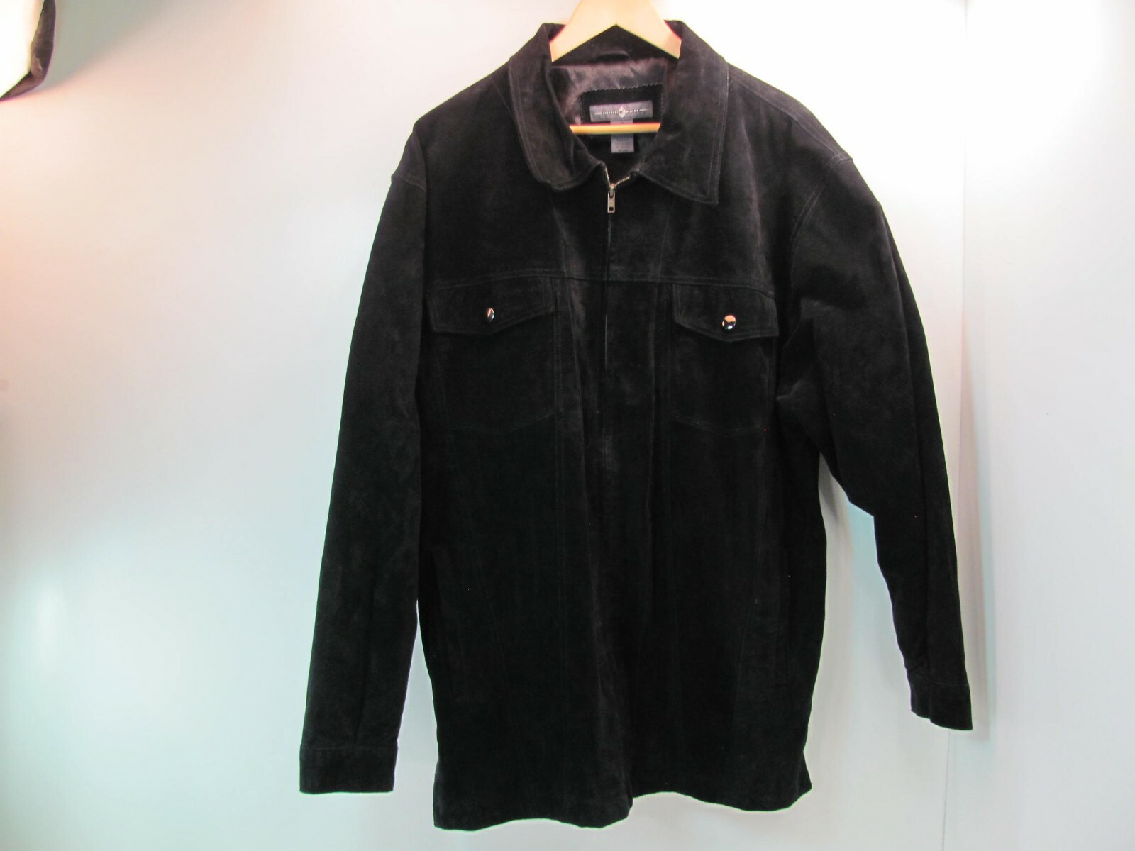 e*t様 Lounge Lizard double zip leather bl LOUNGE LIZARD LEATHER JACKET XL SUEDE BLACK ZIPPER | eBay