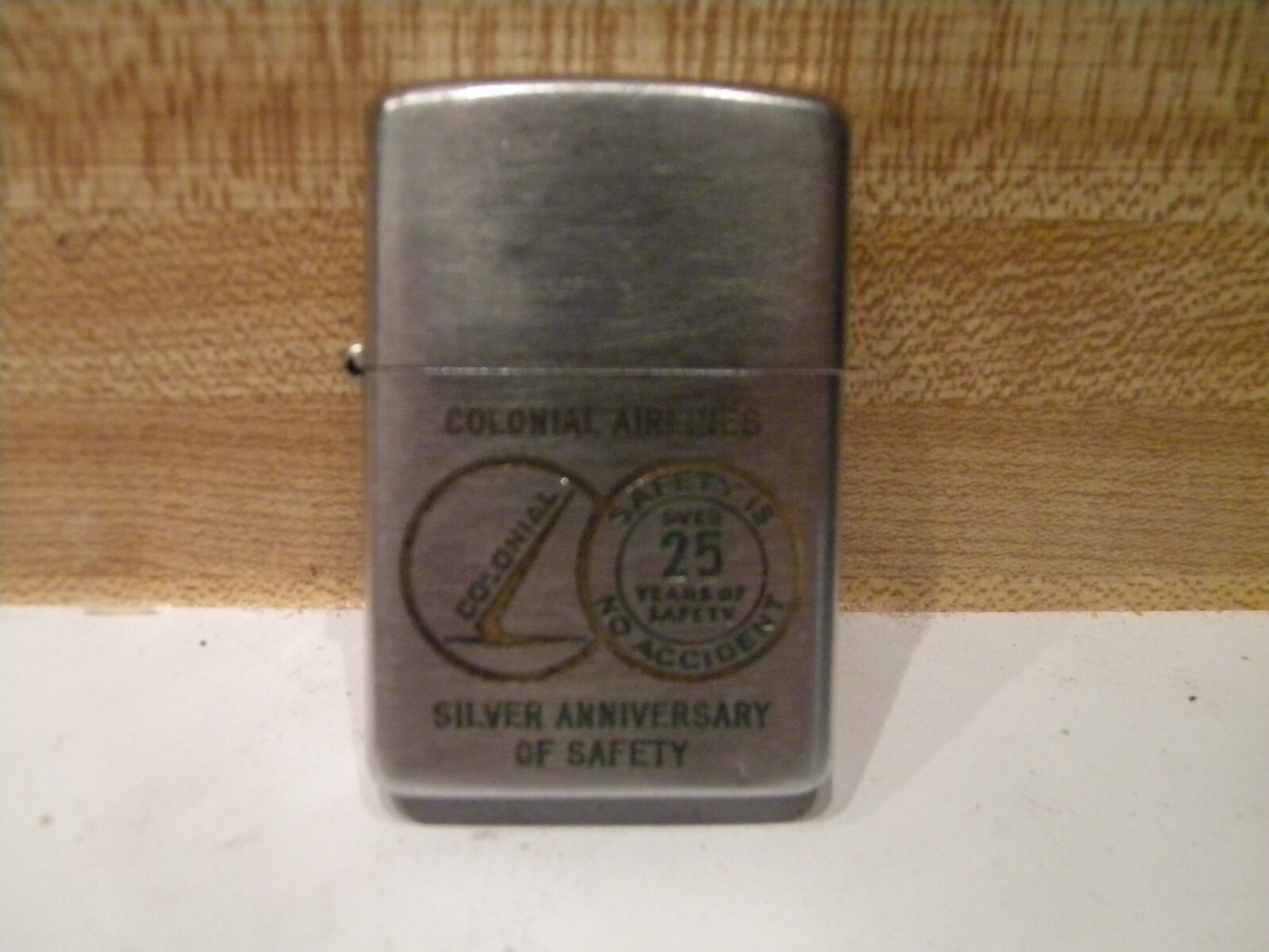 1958 Zippo Lighter Colonial Airline 25th Safety AnniversaryのeBay公認海外通販