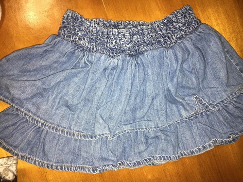 Justice Sz 7 Skirt Shorts Skort Lot Guc Pink Jean Splatter Paint
