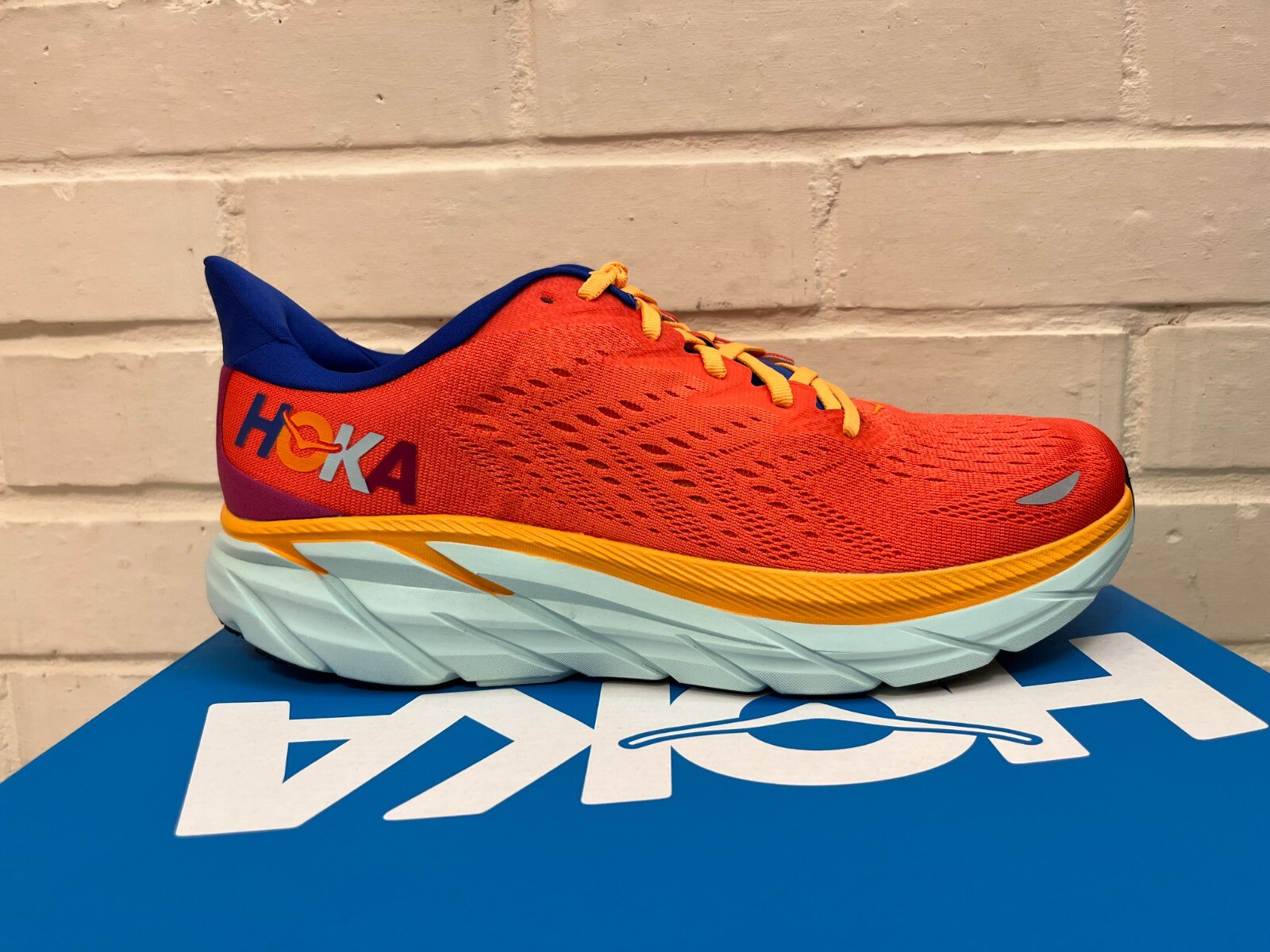 Hoka One One Clifton 8 ST / ART Pack Мужские оранжевые туфли 1119393-FBLN