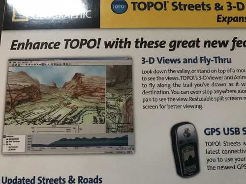 New National Geographic TOPO! Streets & 3-D Views Expansion Pack PC Software