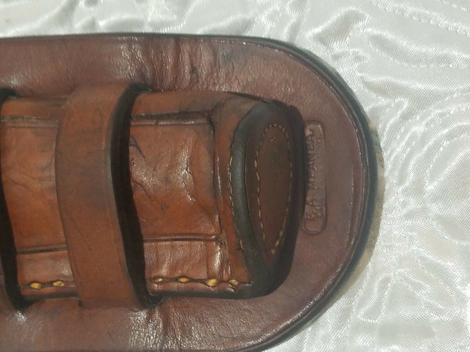 Original F.A. Meanea Cheyenne Wyo 1880s Colt SAA 7 1/2” Double Loop Holster