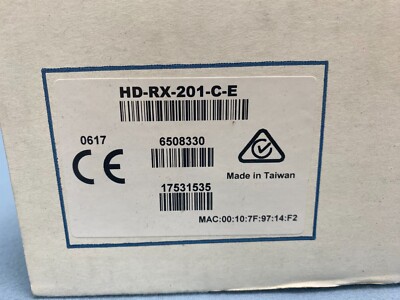 Crestron HD-RX-201-C-E DM Lite HDMI  CATx Receiver 2x1 Auto-Switcher 6508330 NOB