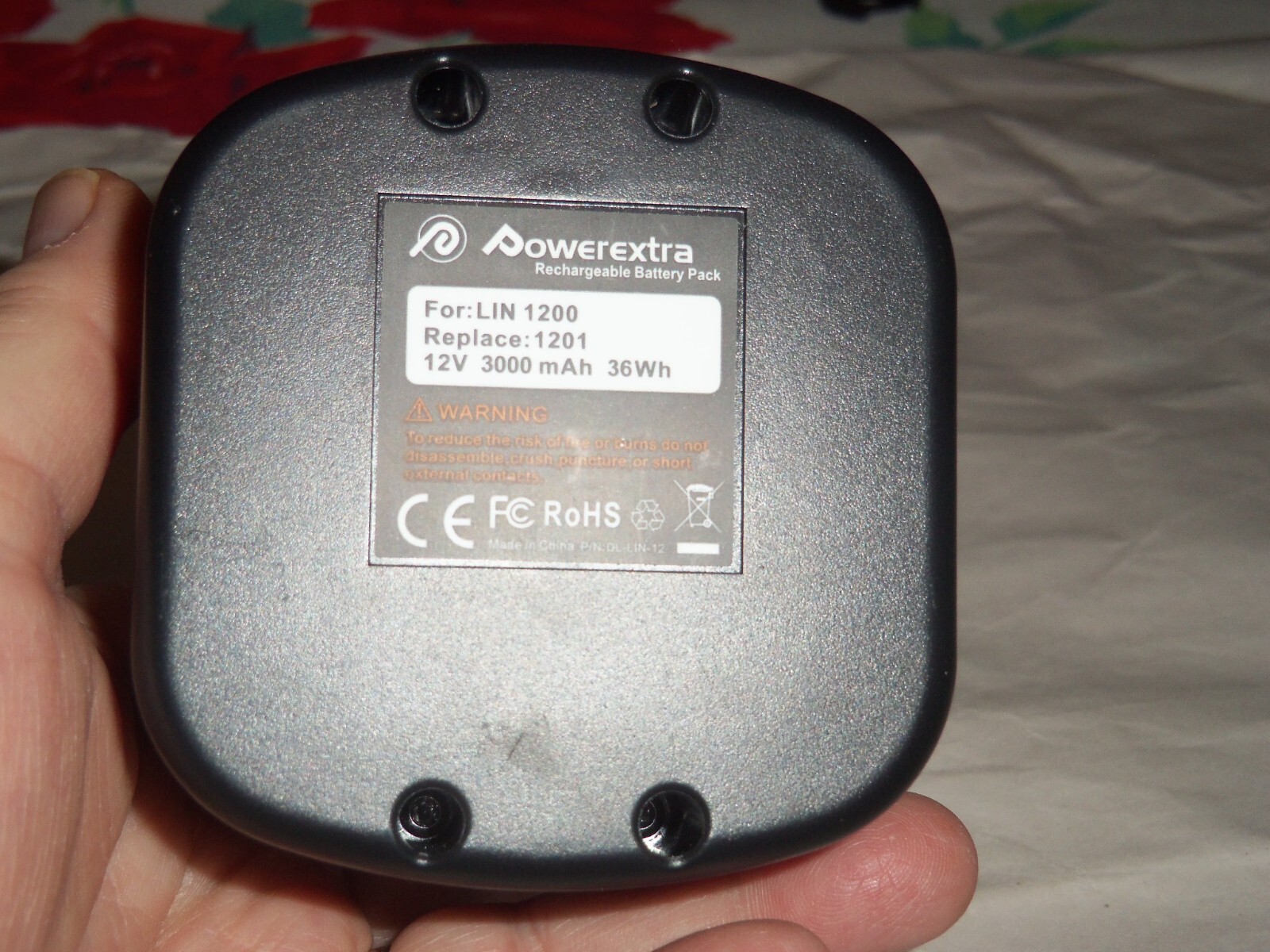 NEW QTY 1 box of Powerextra 12V 3000mAh 36Wh Rechargeable Battery