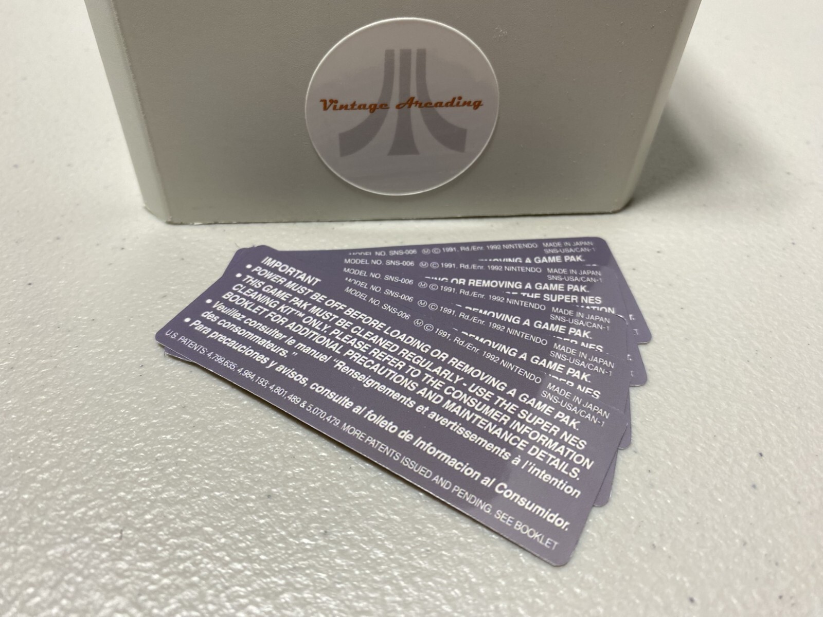 Important Information (SNES) Super Nintendo Replacement Game Label 5 Pack