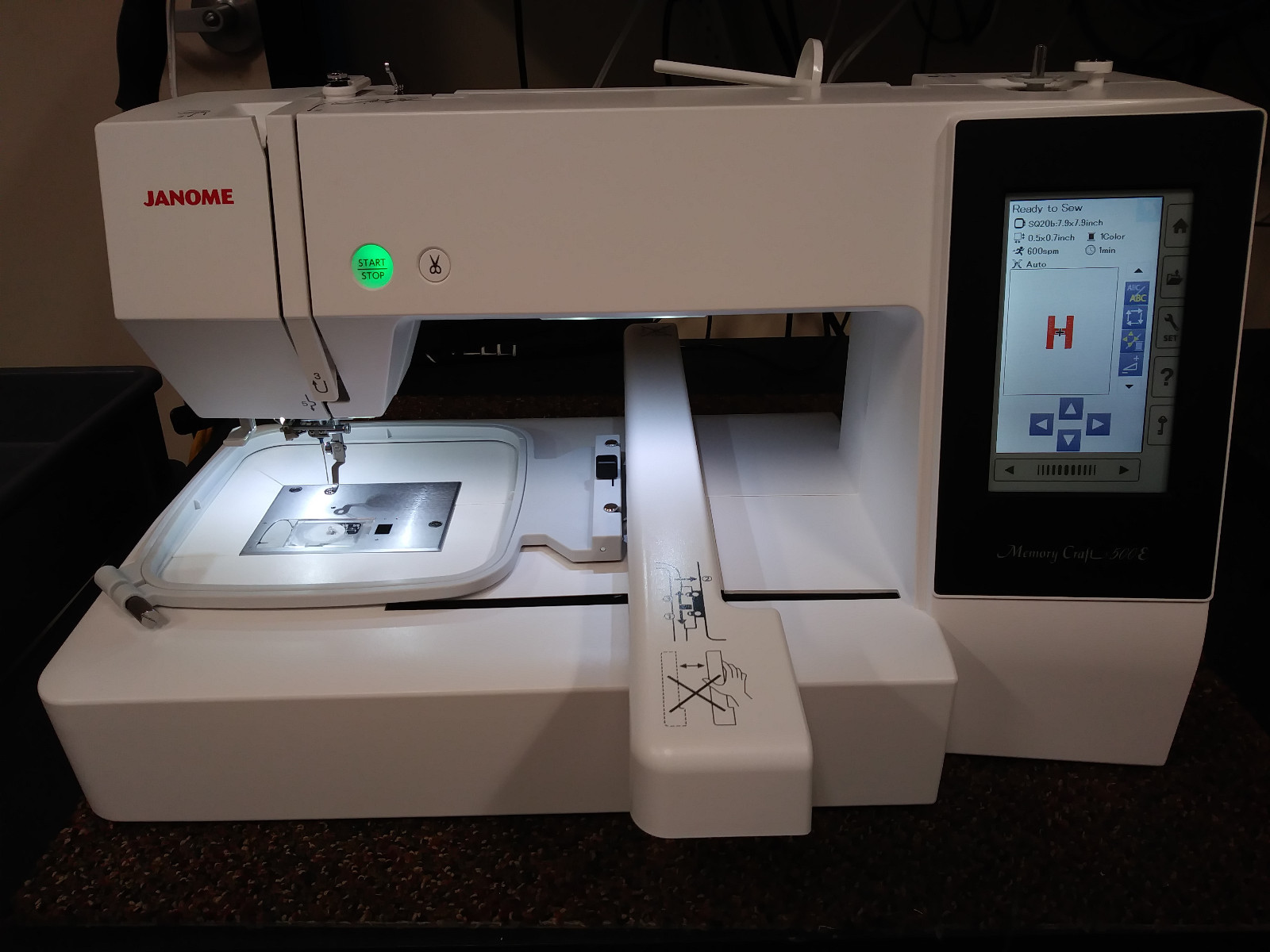 Janome Memory Craft 500E Embroidery Machine