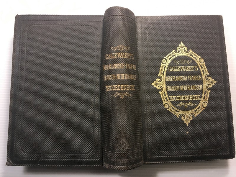 1869 Dictionnaire Neerlandais Fr Callewaert'S Woordenboek Cartonnage Hollandbook