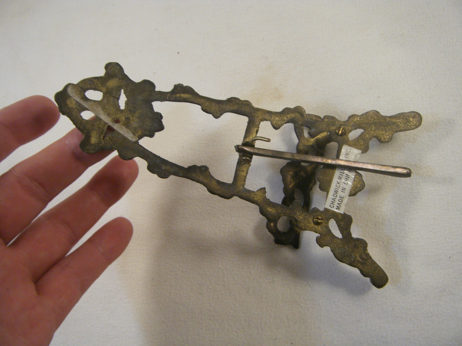 Vintage Chadwick Miller Ornate Brass Easel Folding 6 1/2