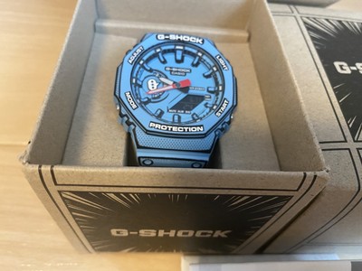 Pre-owned Casio G-shock Manga Theme Ga-2100mng-2ajr Blue Watch Box Jpn