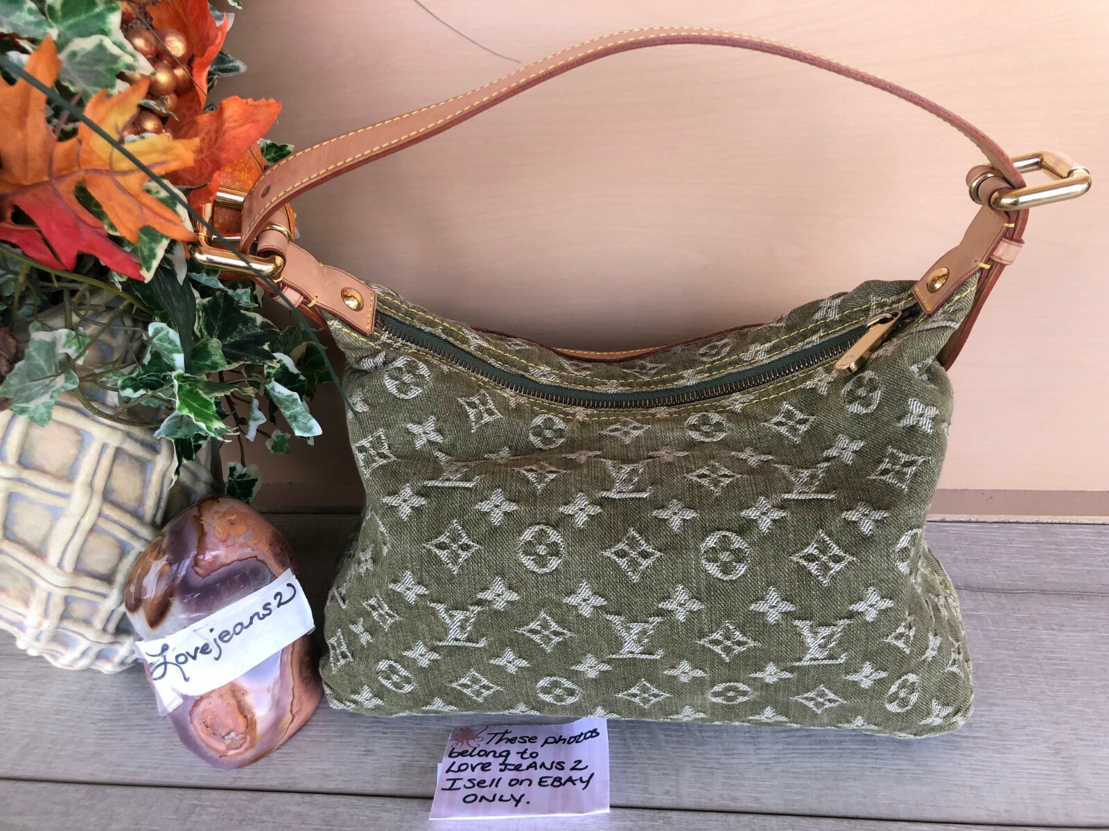EXC! LOUIS VUITTON MONOGRAM DENIM BAGGY 