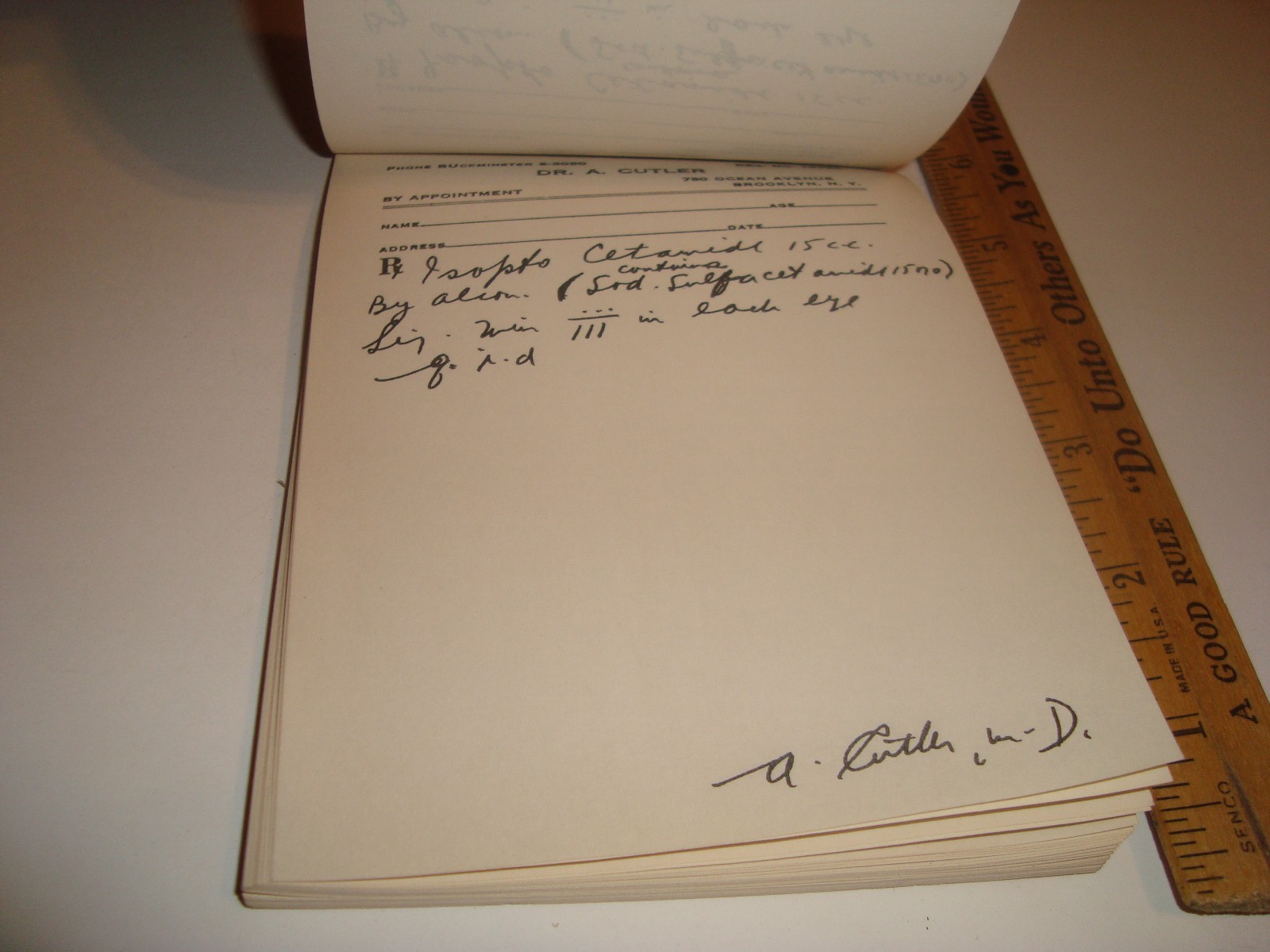 Partial used Prescription Book  Medical Physician