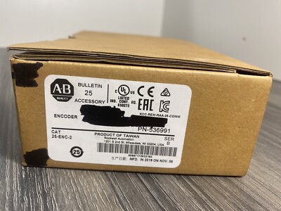 New Allen Bradley 25-ENC-2 Ser B PowerFlex 527 Incremental Encoder PN 536991 USA