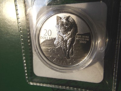 99 silver commemorative $20 wolf coin