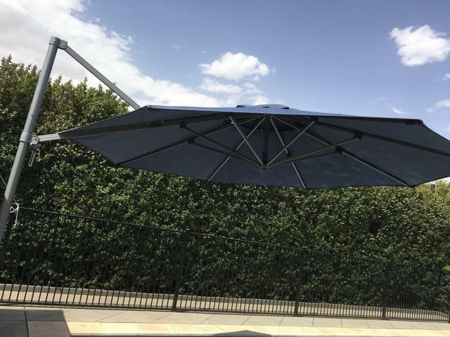 Shelta Navy Anthea Cantilever 330cm Alum. Umbrella ...