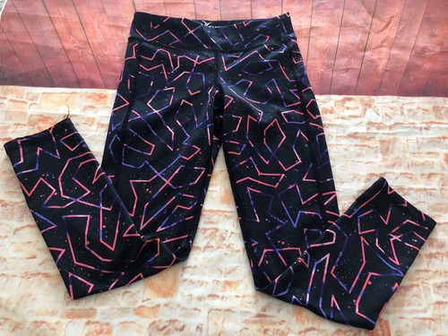 Old Navy Active Big Kid Go Active  (8) Black Geometric Printed Leggings Pants