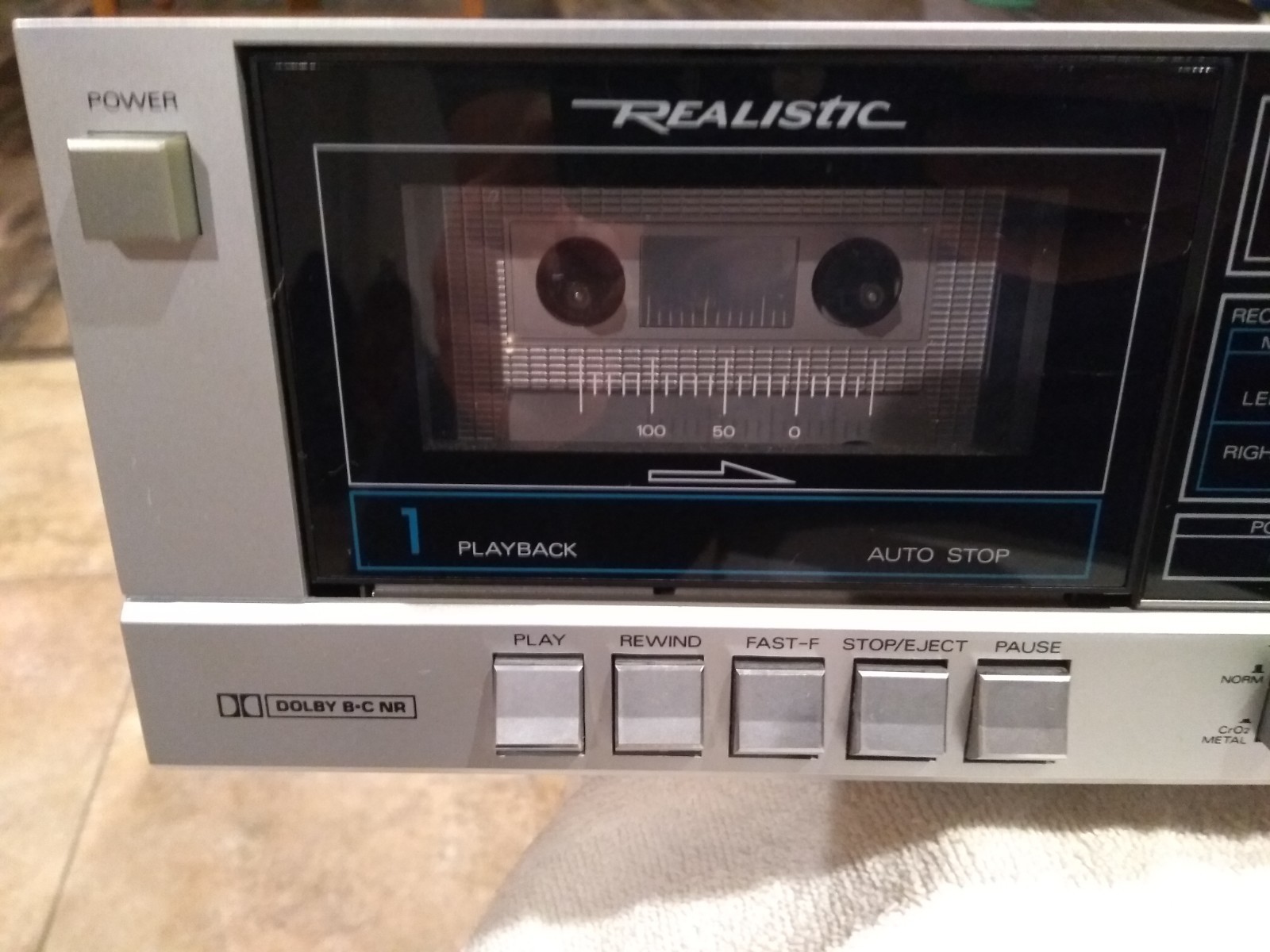 Vintage Realistic SCT-74 Stereo Double Cassette Deck Tape Player High Speed