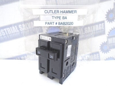 EATON - BAB2020 - 20A BOLT-ON BREAKER - 120/240V 10kA - 2-PL - NEW from BULK BOX