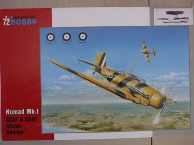Maquette Avion 1/72 Special Hobby Ref 72292 Nomad Mk.I "RCAF & SAAF Attack Bombe