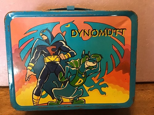 Vintage Dynomutt Metal Lunchbox 1976 Blue Falcon Super Hero Vintage Dynomutt Metal Lunchbox 1976 Blue Falcon Super Hero
