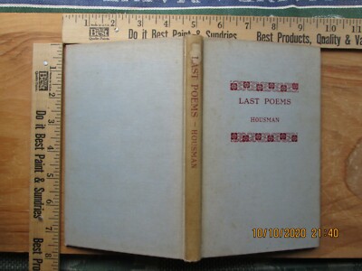 Last Poems by A. E. Housman 1937