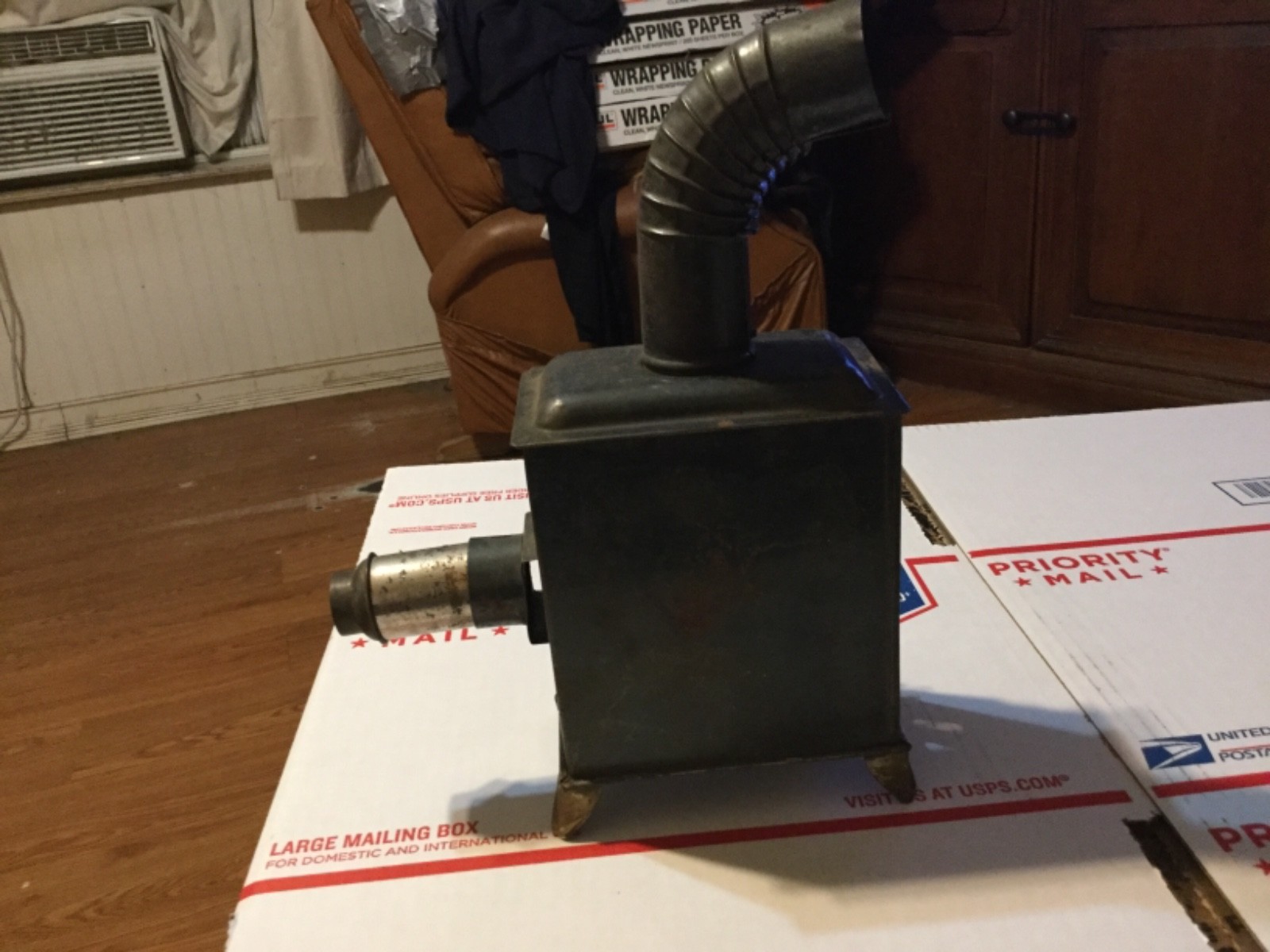 Antique Victorian magic lantern projector