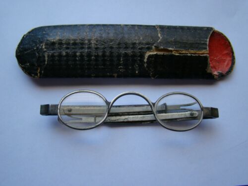 Pair Of Antique R. Swan Eyeglasses With Adjustable Bows And Case