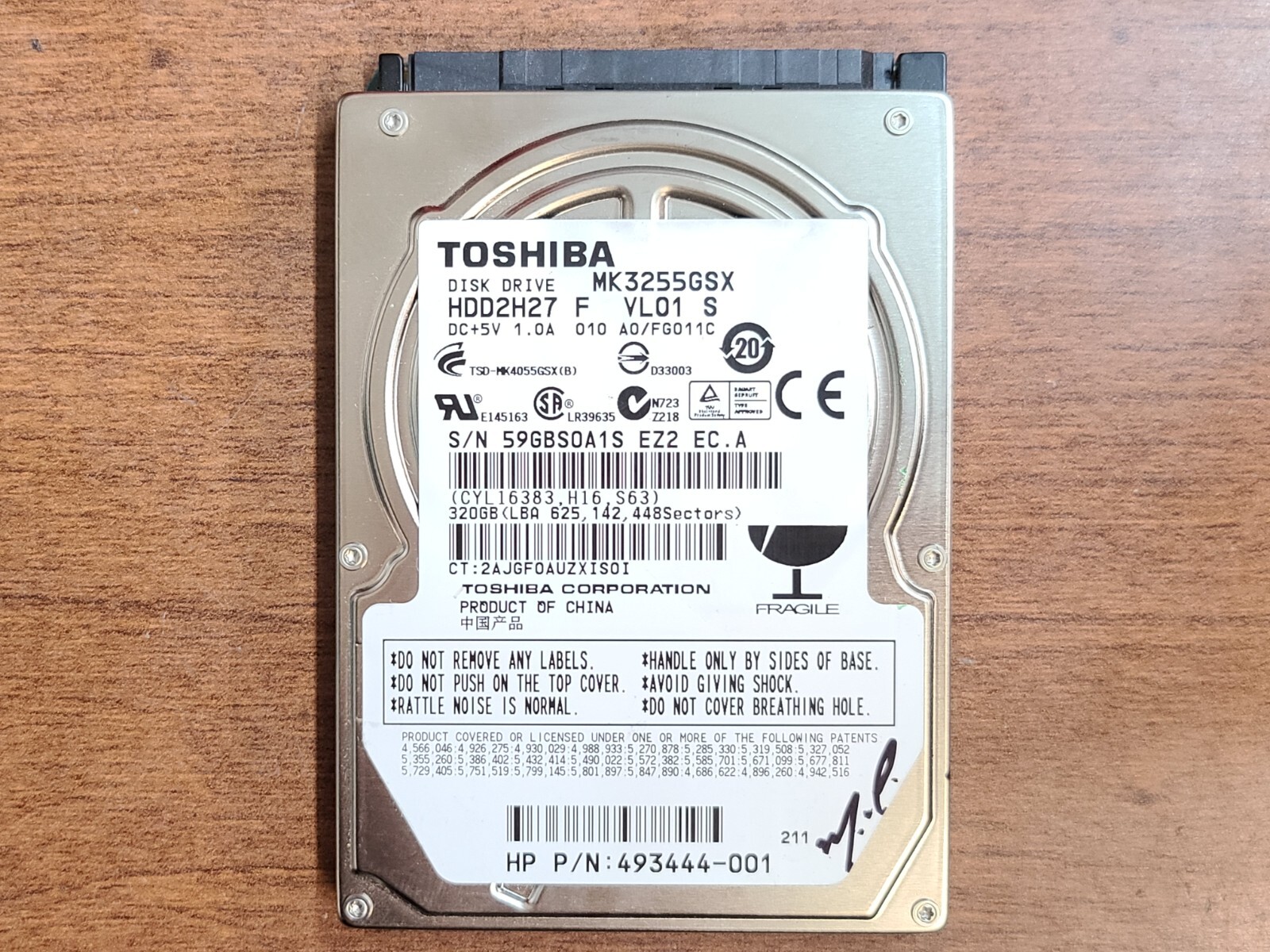 Toshiba MK3261GSYN (MK3261GSYN) [並行輸入品] Toshiba MK3261GSYN HDD2F23 D UL01 B MH000D (40A0) G002872A