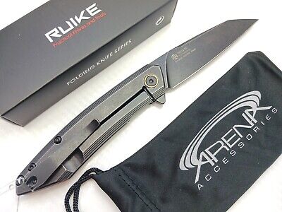 Ruike Ball Bearing Pivot Flipper Pocket Knife 14C28N Sandvik Framelock P831S-SB