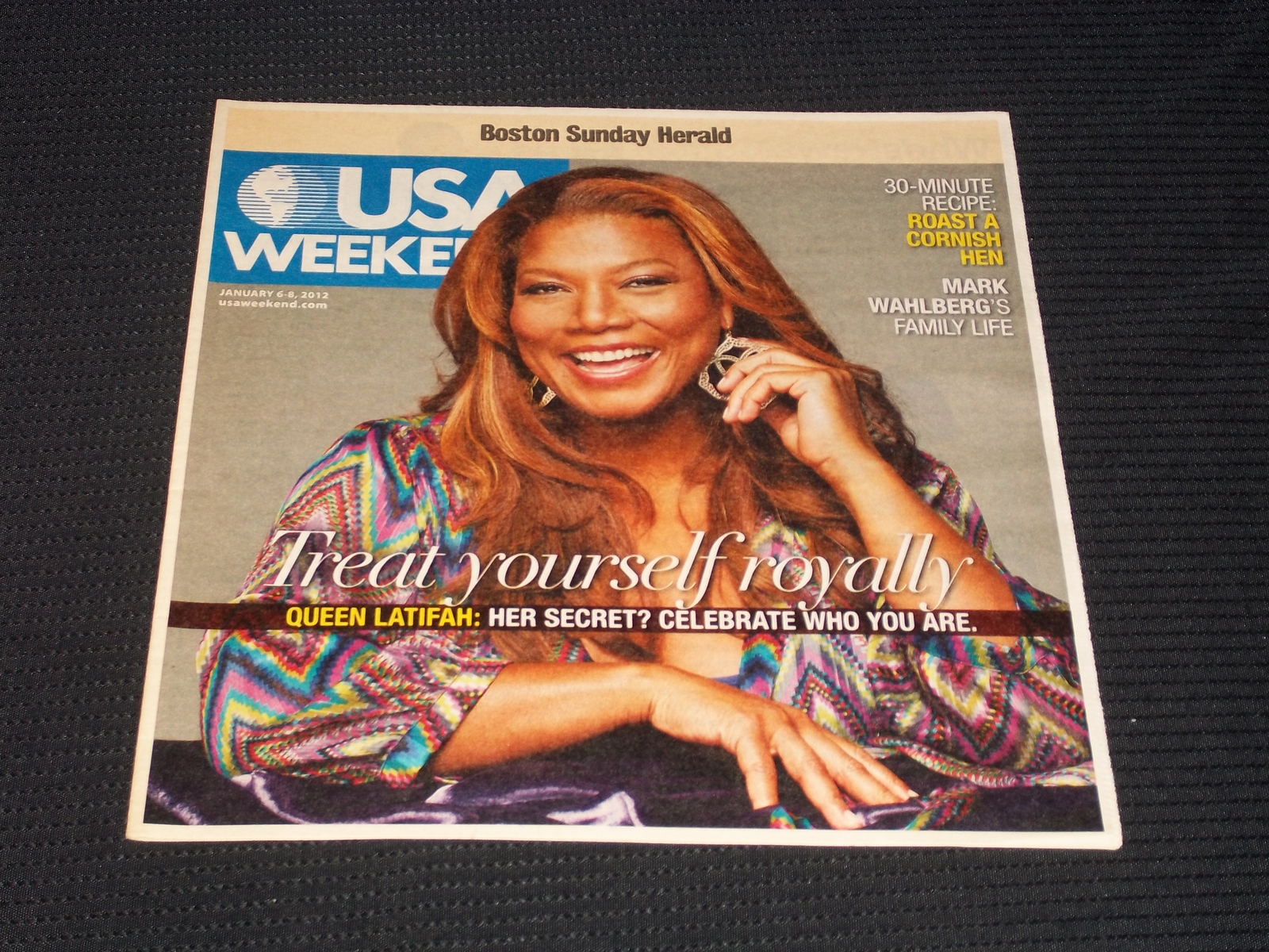 2012 JANUARY 6 BOSTON SUNDAY HERALD USA MAGAZINE - QUEEN LATIFAH