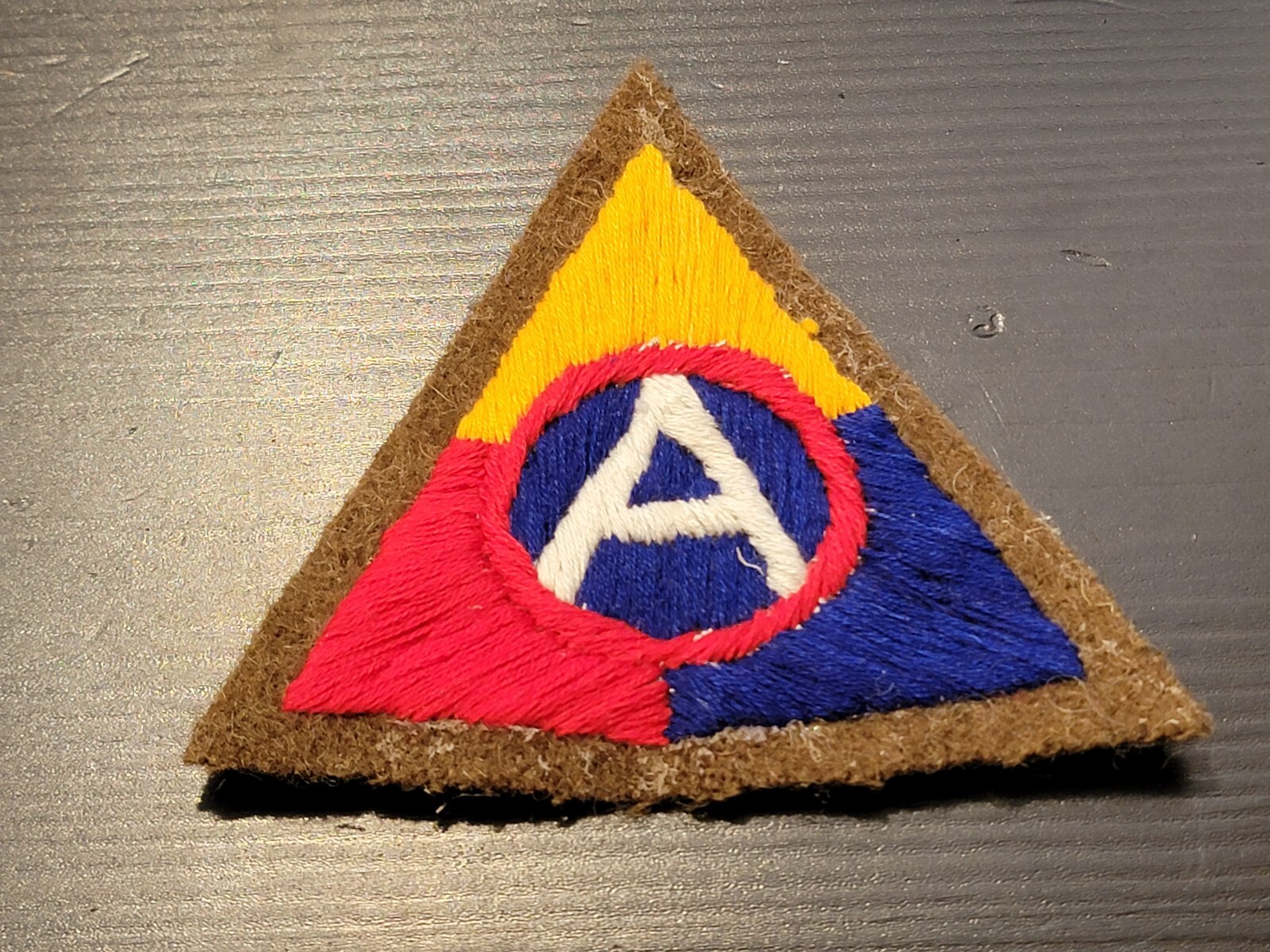 あ Reproduction WW1 US 3rd Army Armored Division patch hand