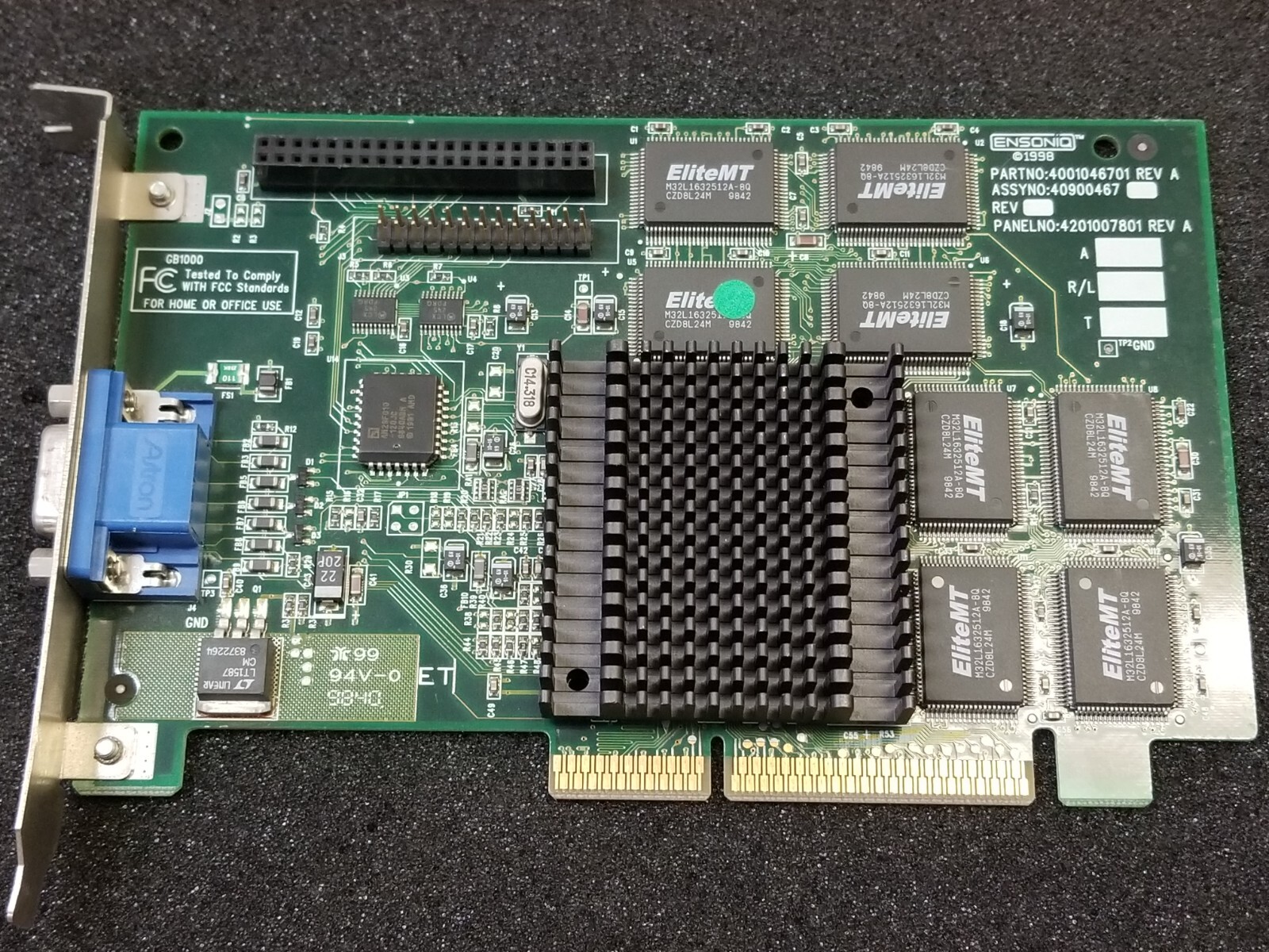 3DFX Voodoo Banshee 16MB VGA AGP GPU Video Card DOS Retro