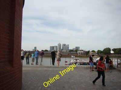 Photo 12x8 View of Canary Wharf from the Cutty Sark plaza #2 Greenwich/TQ c2013
