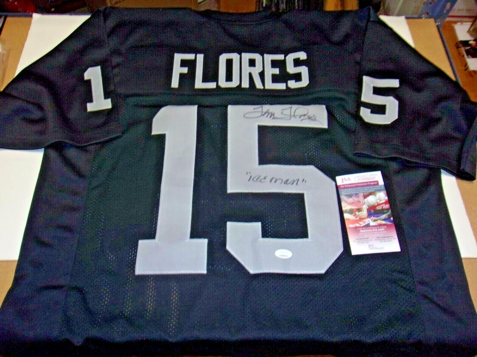 TOM FLORES OAKLAND RAIDERS 1ST RAIDERS QB,SB CHAMP,ICEMAN