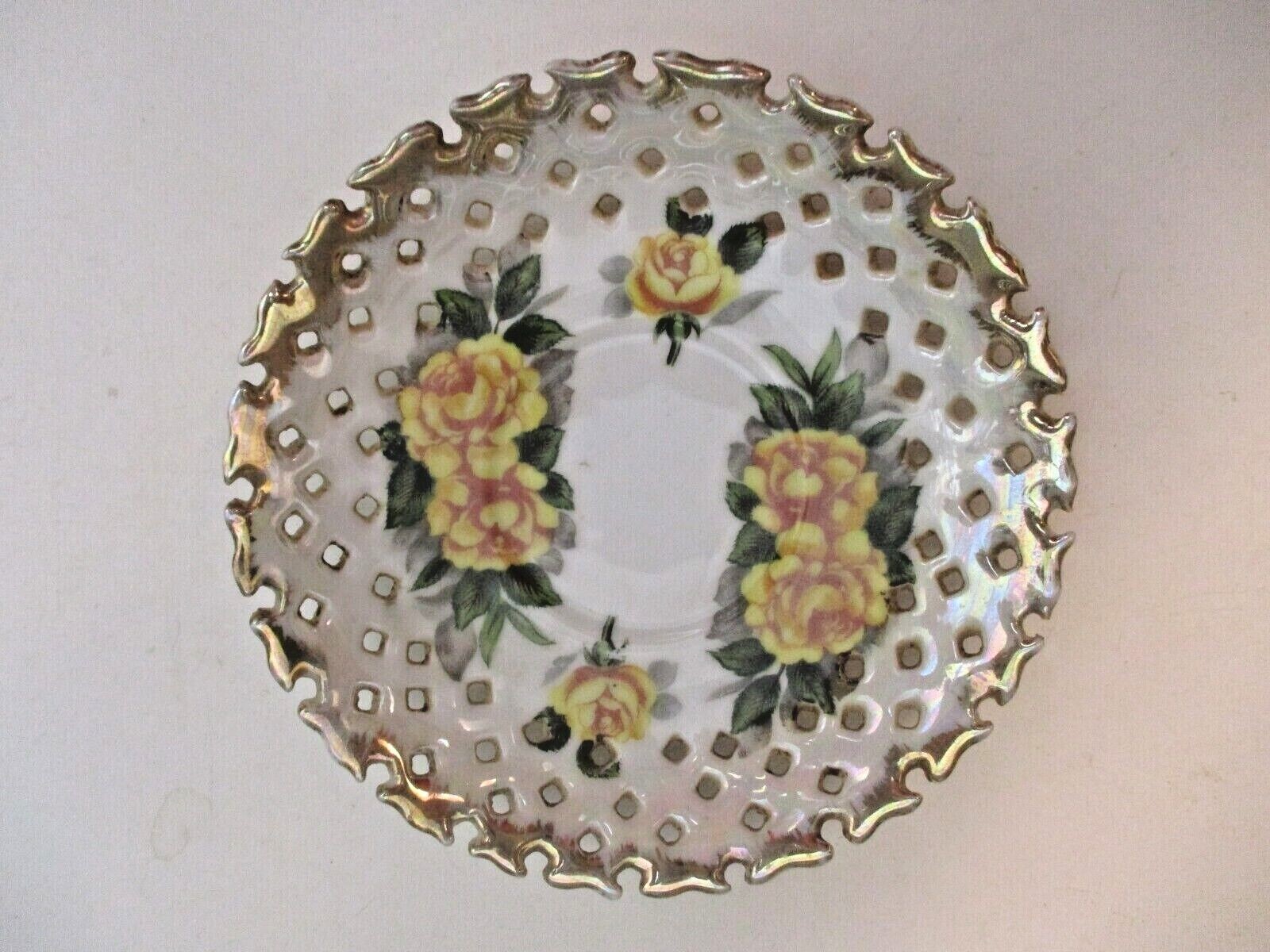 Napco Japan Porcelain China IDD183 Hand Painted Yellow