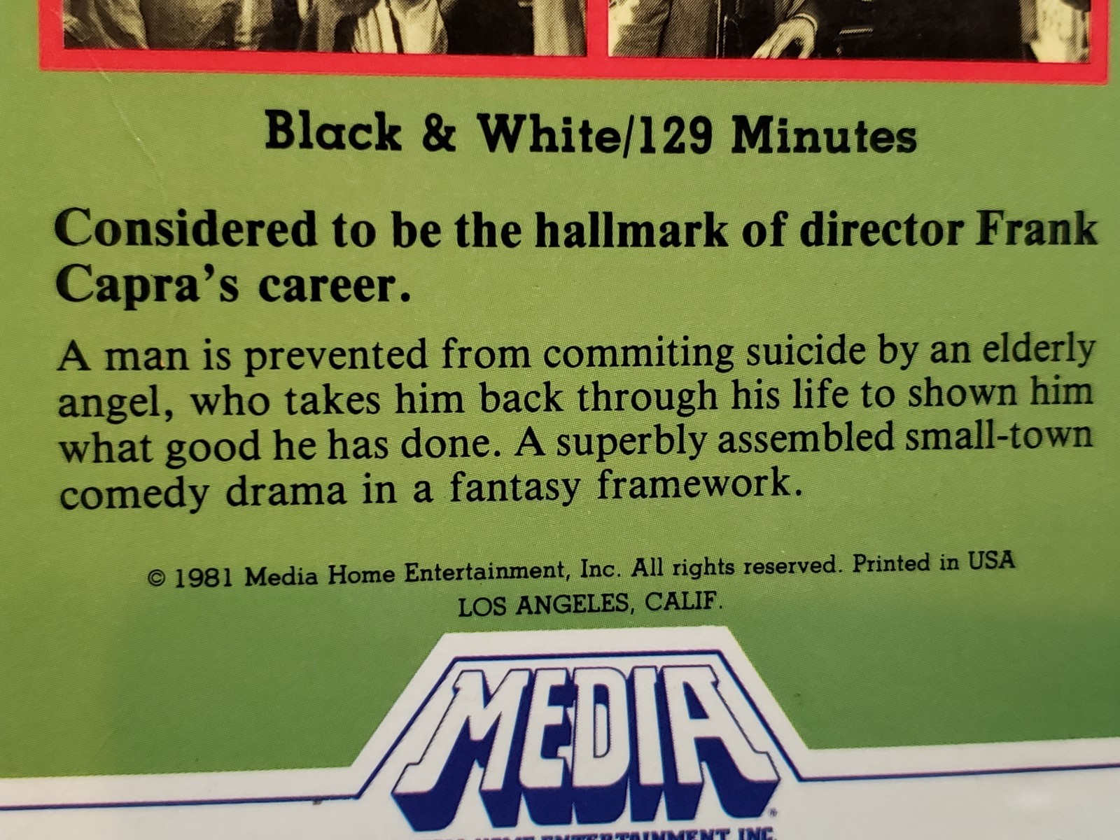 IT'S A WONDERFUL LIFE BLACK & WHITE BETA TAPE JIMMY STEWART DONNA REED