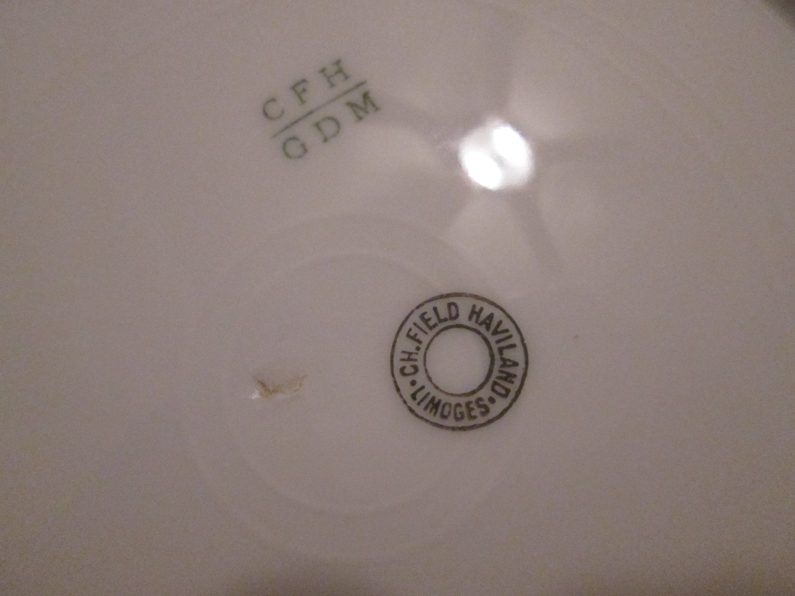 10  c1881 LIMOGES Blue Floral 8 1/2