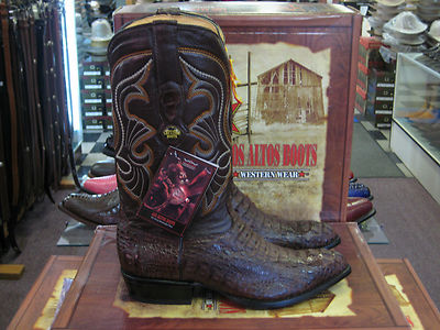 Pre-owned Los Altos Boots Los Altos Women Brown Genuine Crocodile Western Cowboy Boot (m) L311976